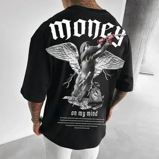 Money Angel Print Men's T-Shirt