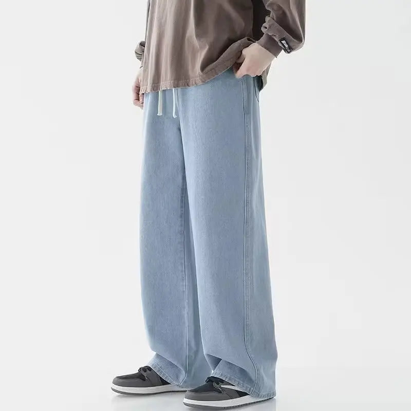 Men's Casual Long Denim Classic Pants