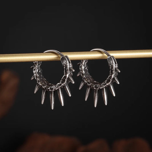 Hip Hop Cool Geometric Stud Hoop Earrings