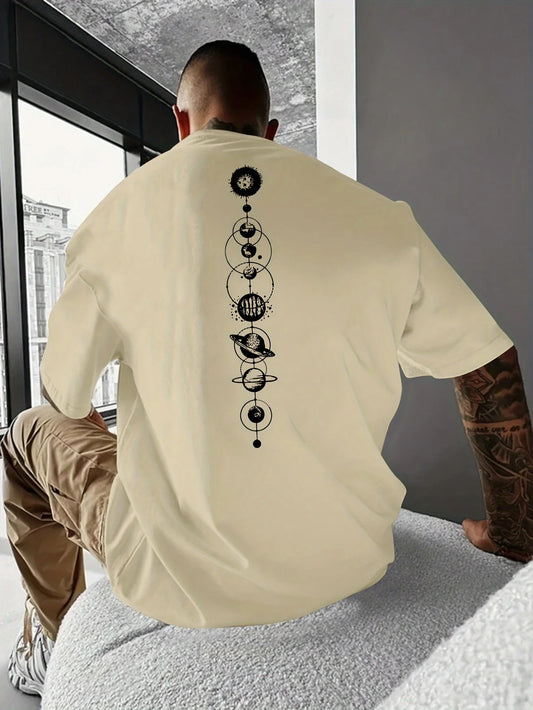 Men's Loose Planet Graphic T-shirt
