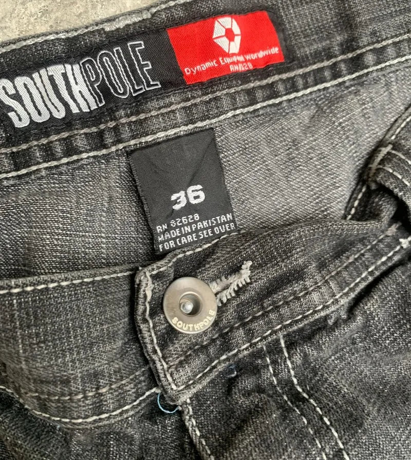 Gothic Fashion Washed Old Casual Jeans