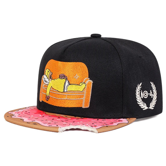 Cartoon Little Yellow Man Embroidery Hip-hop Hat