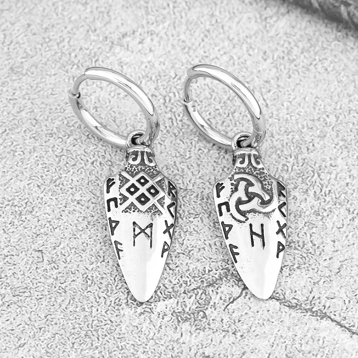 Classic Viking Stainless Steel Earrings