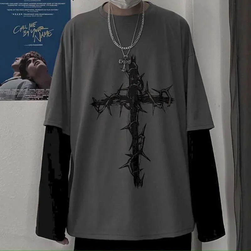Cross of Thorns Suitcase Men's Sweatshirt