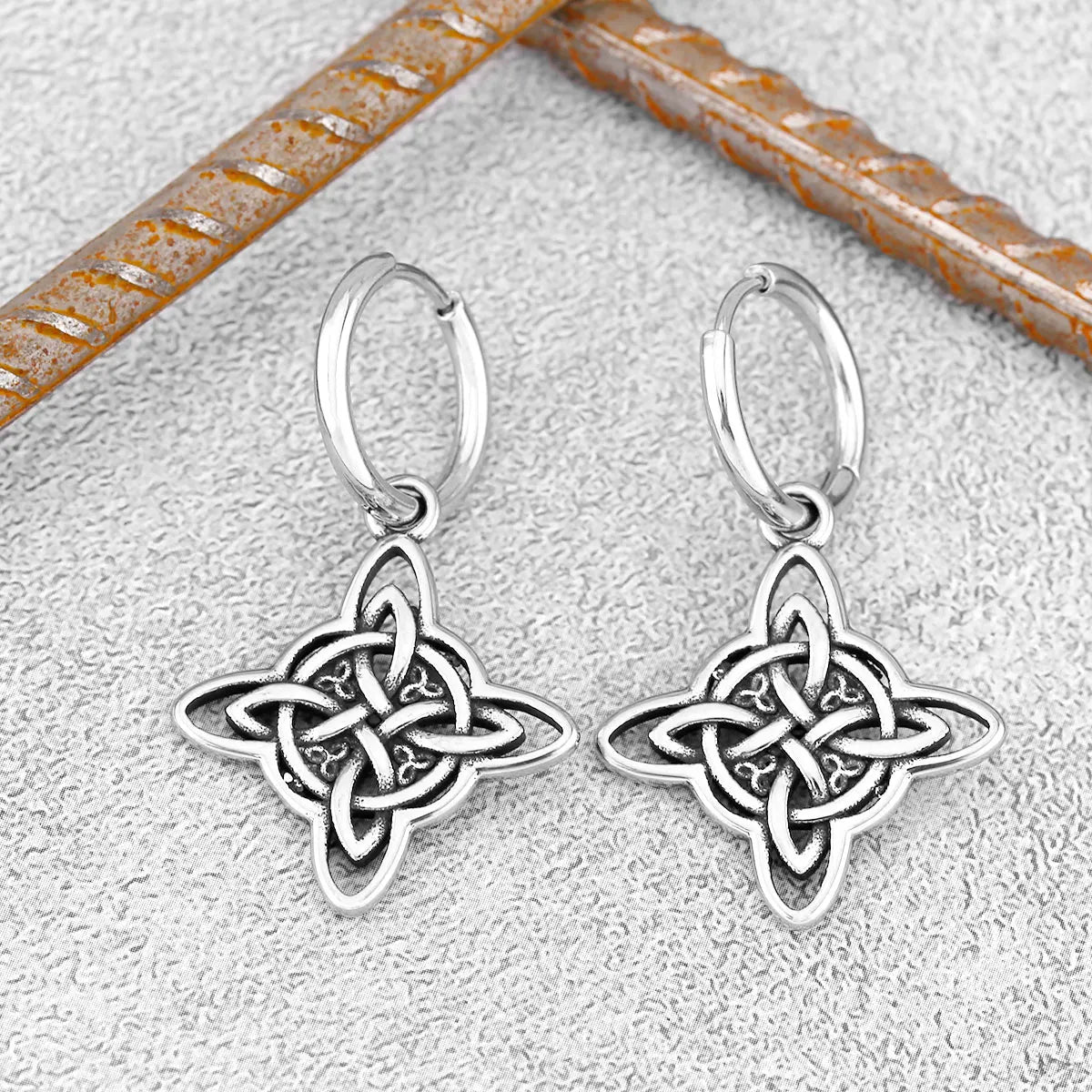 Classic Viking Stainless Steel Earrings