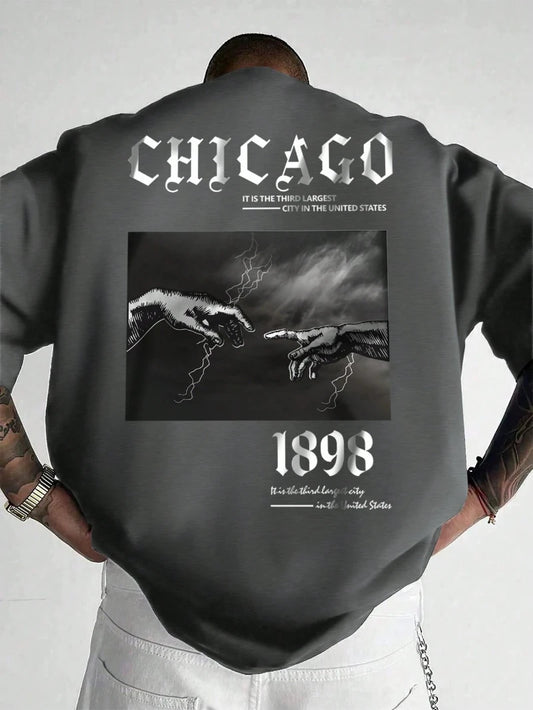 Hands Slogan Graphic Cotton T-shirt