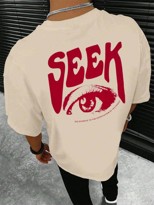 Seek Anticipated Gaze Printing T-Shirt