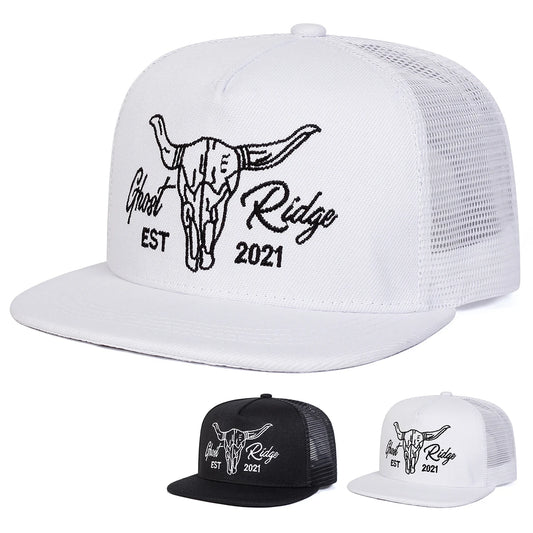 Ox Head Letter Embroidery Hip-hop Net Hat